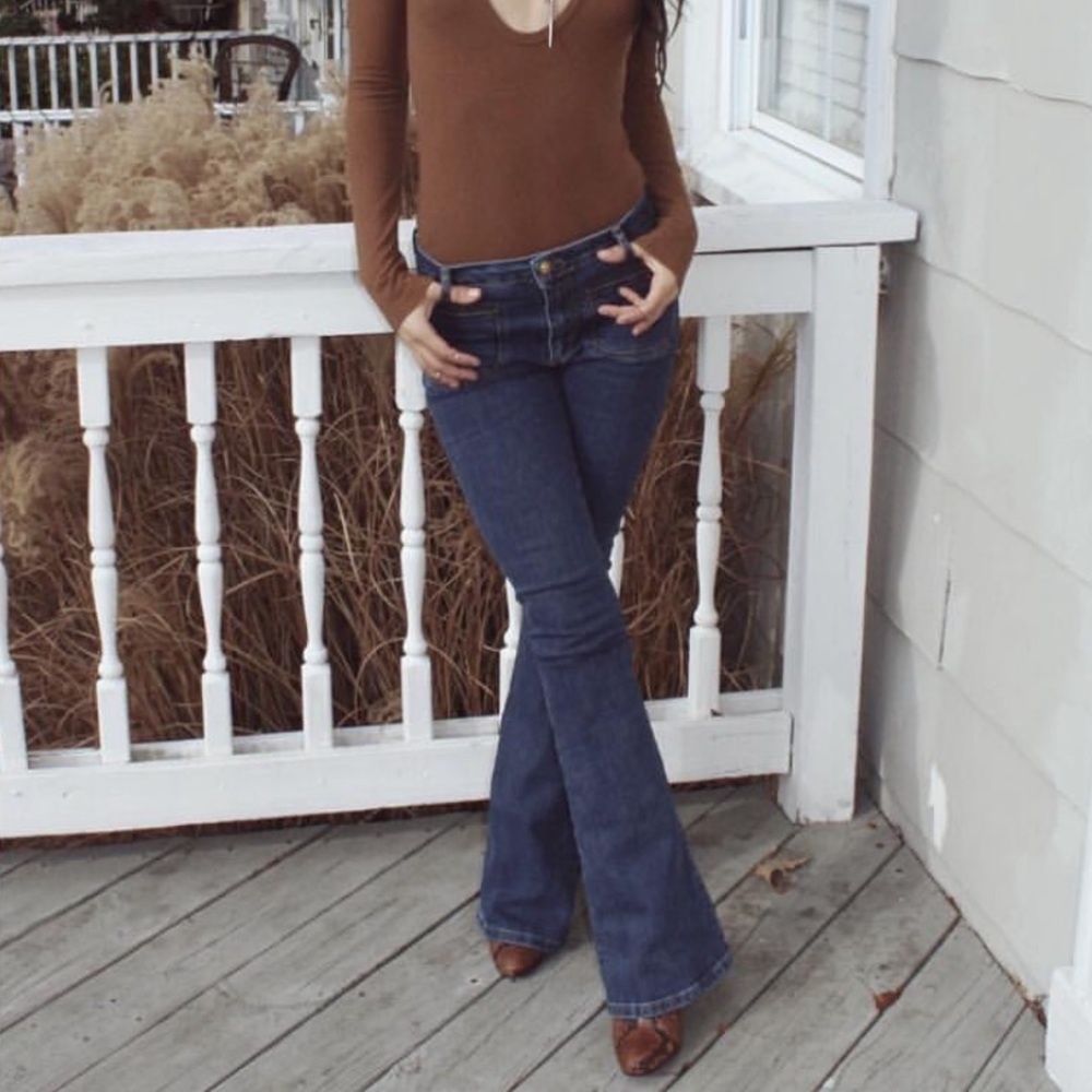 Mango Flare Blue Jeans
